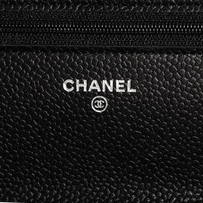 Chanel Caviar Quilted Wallet On Chain WOC Black 5 of 8
