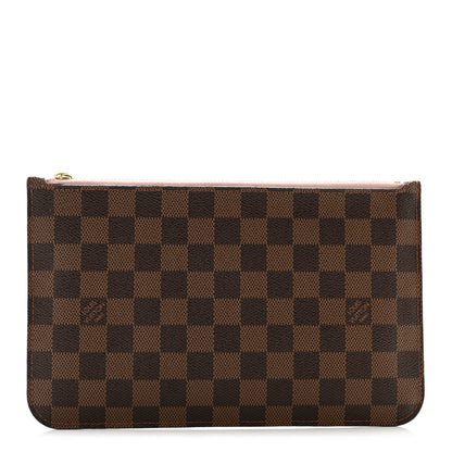 Louis Vuitton Damier Ebene Neverfull MM GM Pochette Rose Ballerine 1 of 9