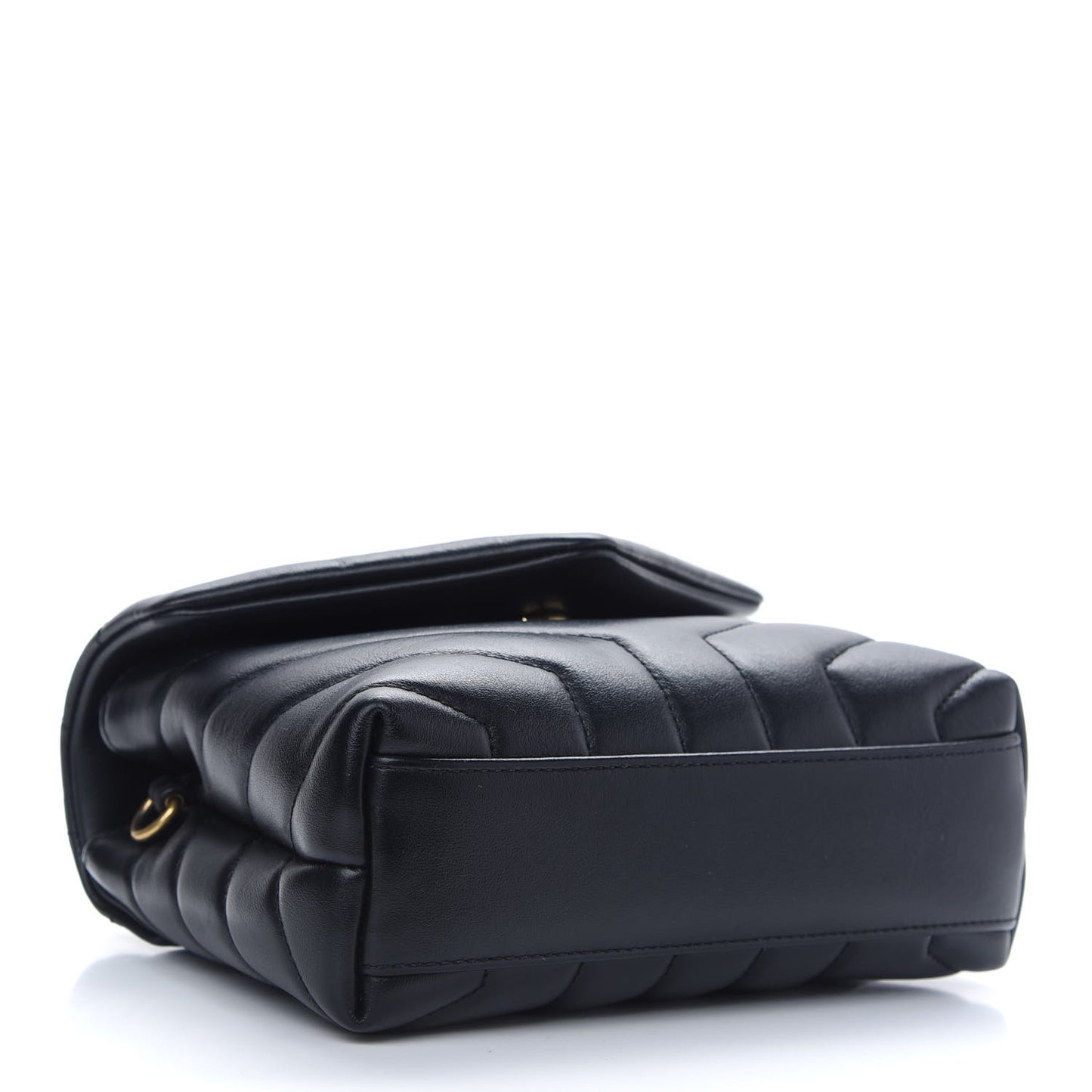 Calfskin Y Quilted Monogram Toy Loulou Crossbody Bag Black