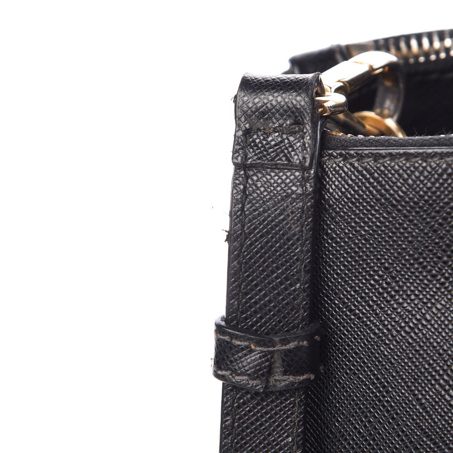 Saffiano Small Galleria Double Zip Tote Black