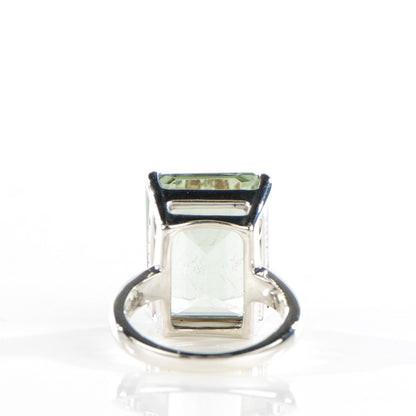 Tiffany Sterling Silver Green Quartz Sparklers Cocktail Ring Sz 6 5 of 5