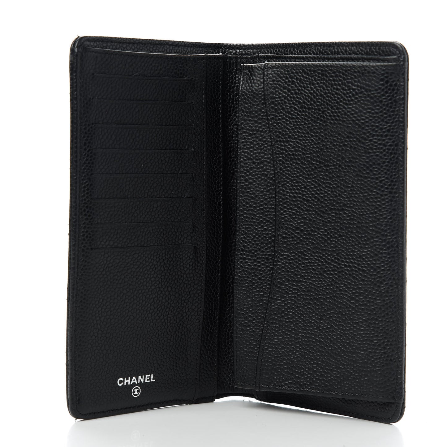 Caviar Quilted Yen Wallet Black