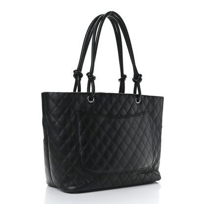 Chanel Calfskin Quilted Large Cambon Tote Black 3 of 13
