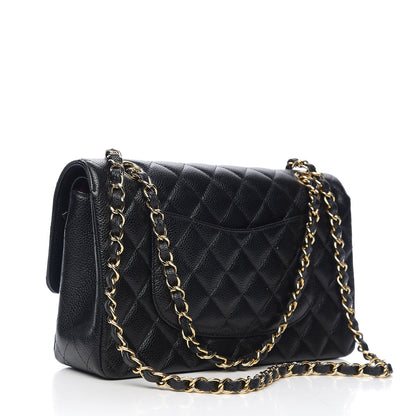 Chanel Caviar Quilted Medium Double Flap Black 2 of 10