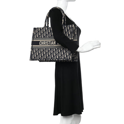Christian Dior Oblique Medium Book Tote Blue Multicolor 2 of 10