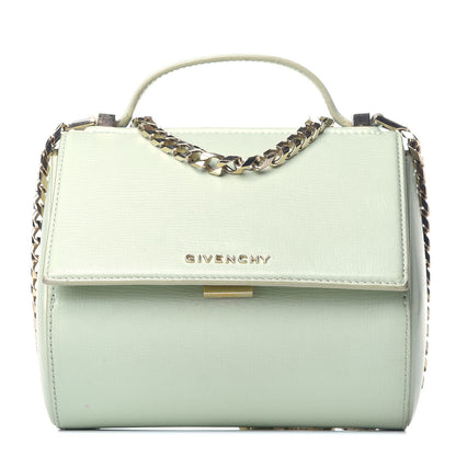 Givenchy Textured Calfskin Mini Pandora Box Chain Crossbody Bag Aqua Green 1 of 8