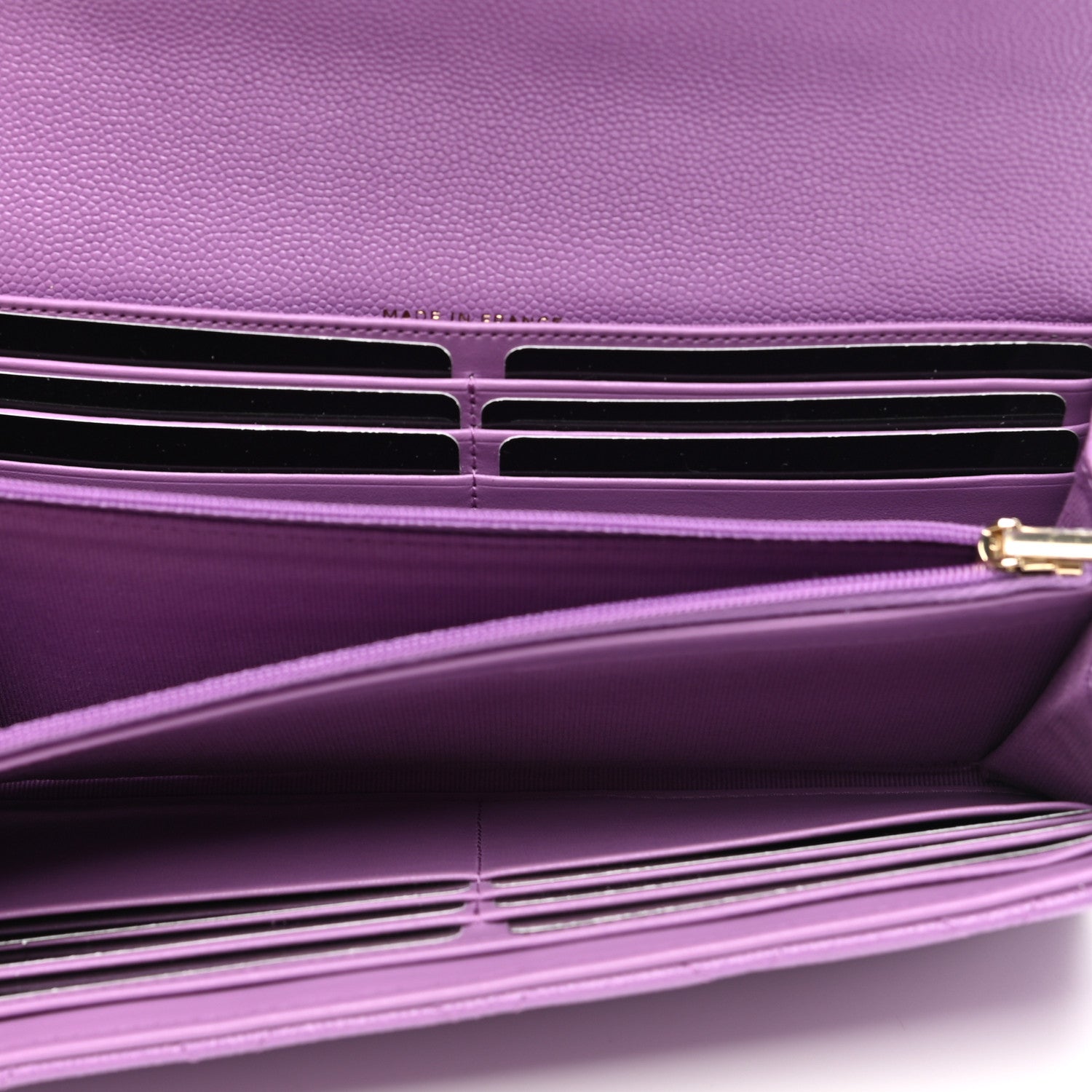 Chanel Caviar Quilted Large Flap Wallet Purple 5 of 10