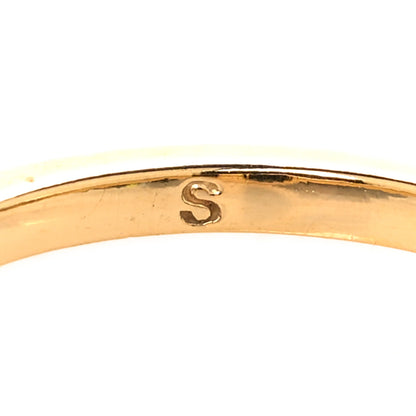 Christian Dior Metal Crystal CD Ring 50 5.25 Gold 4 of 5