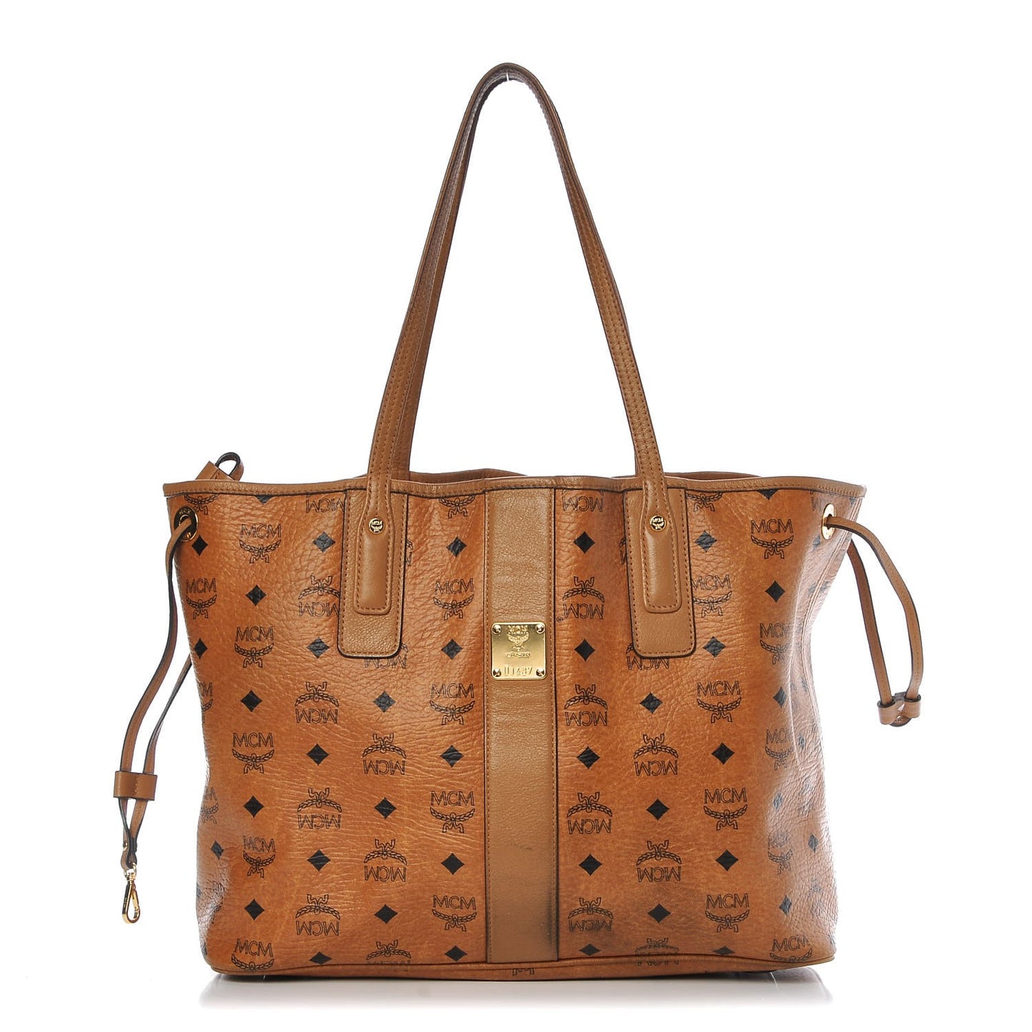 Visetos Medium Liz Reversible Shopper Tote Cognac