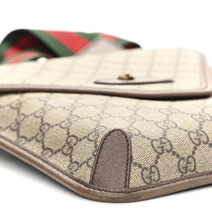 Gucci GG Supreme Monogram Web Medium Neo Vintage Flap Messenger Bag Beige New Acero 9 of 15