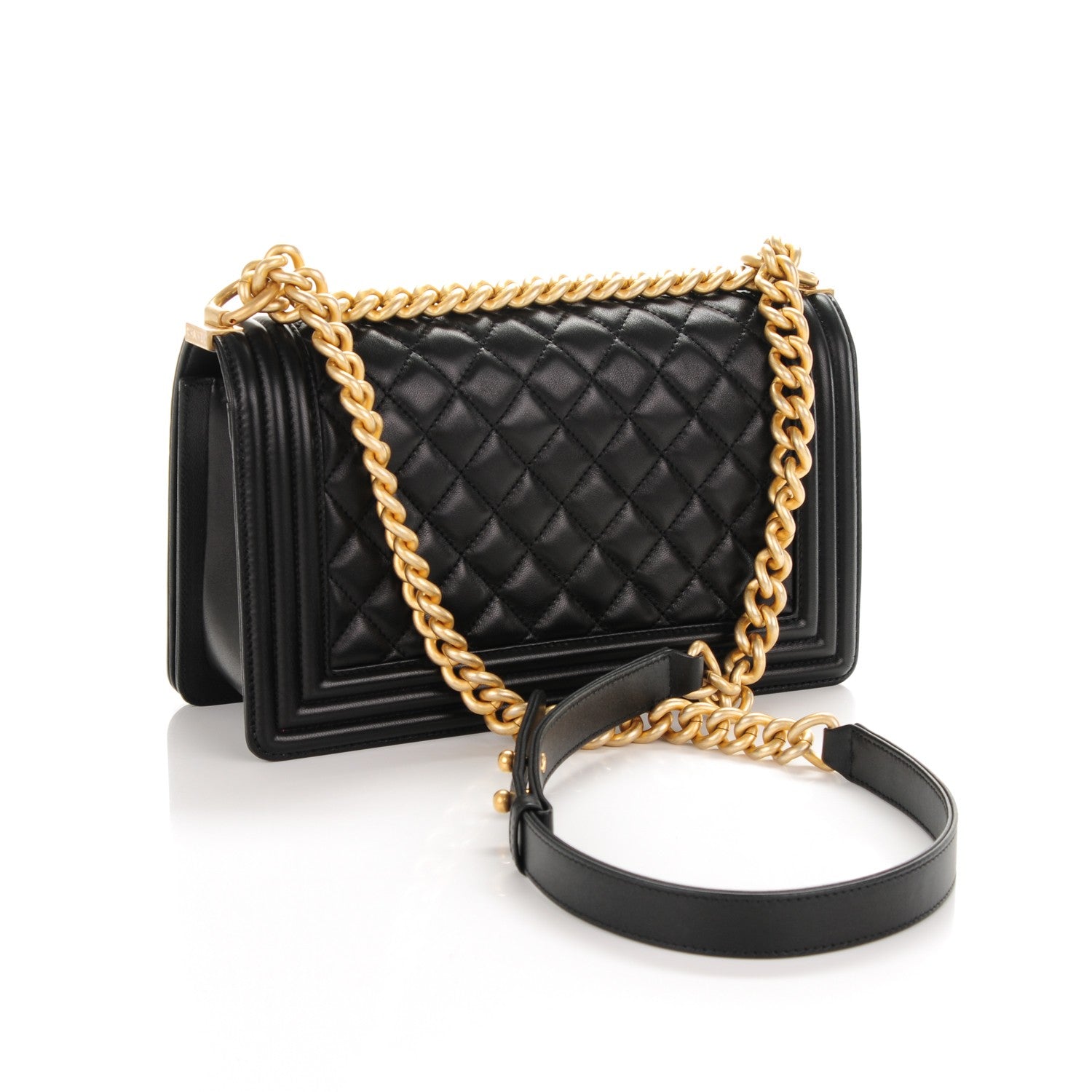 Chanel Lambskin Quilted Medium Boy Flap Black 3 of 7