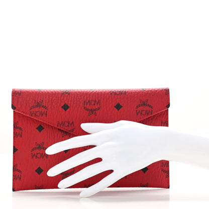 MCM Visetos Envelope Clutch Red 2 of 6