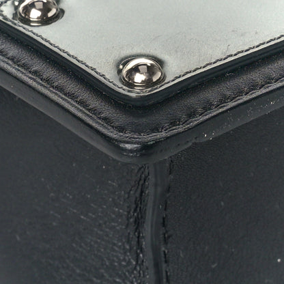 Delvaux Calfskin Mini Iron Shield Madame Crossbody Black Silver 8 of 9