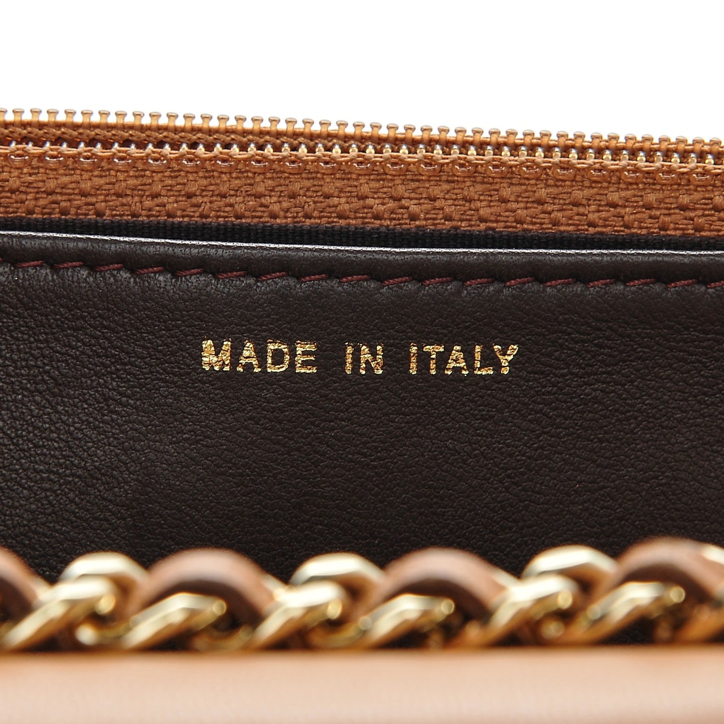Lambskin Quilted Trendy CC Wallet On Chain WOC Camel
