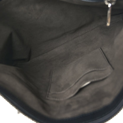 Gucci Guccissima Signature Medium Flat Messenger Bag Black 5 of 9