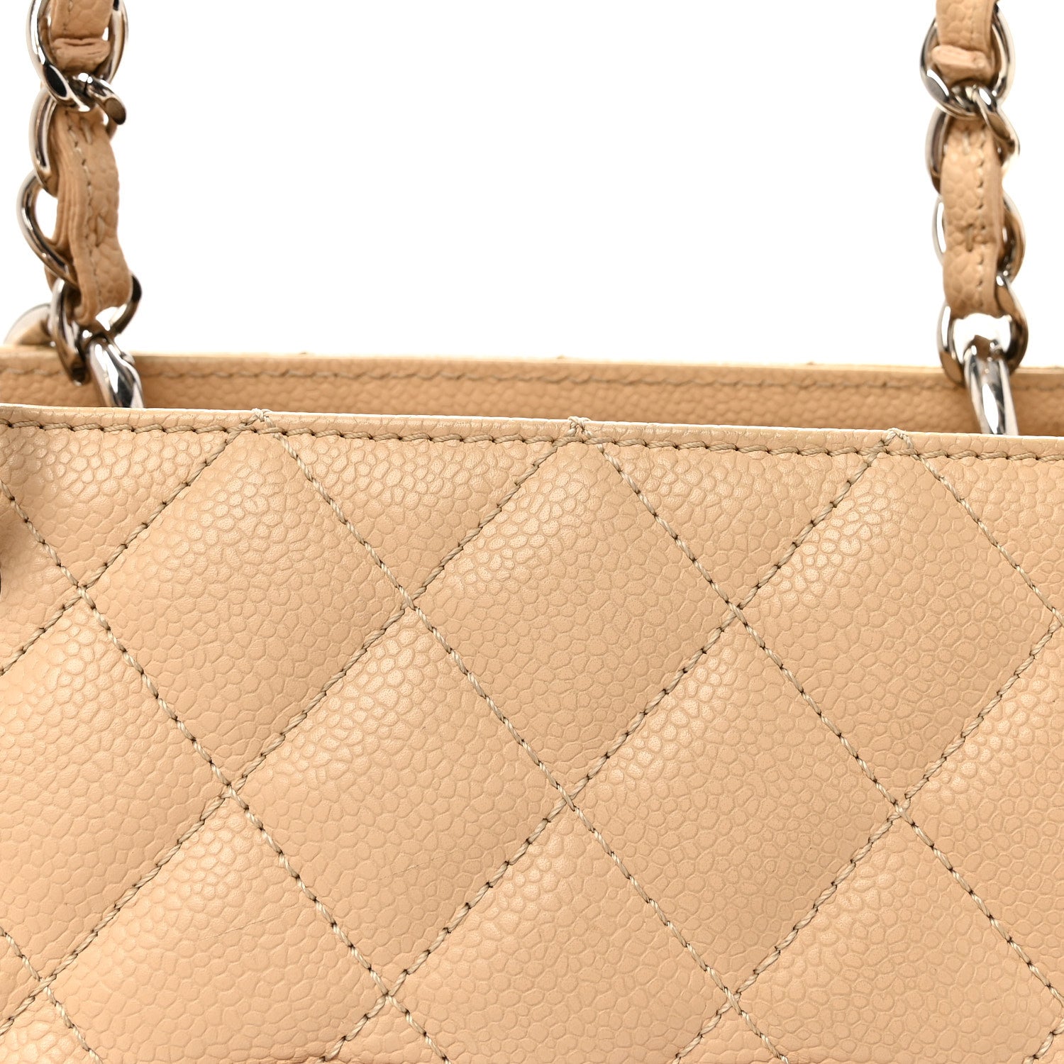 Chanel Caviar Quilted Grand Shopping Tote GST Beige 8 of 10