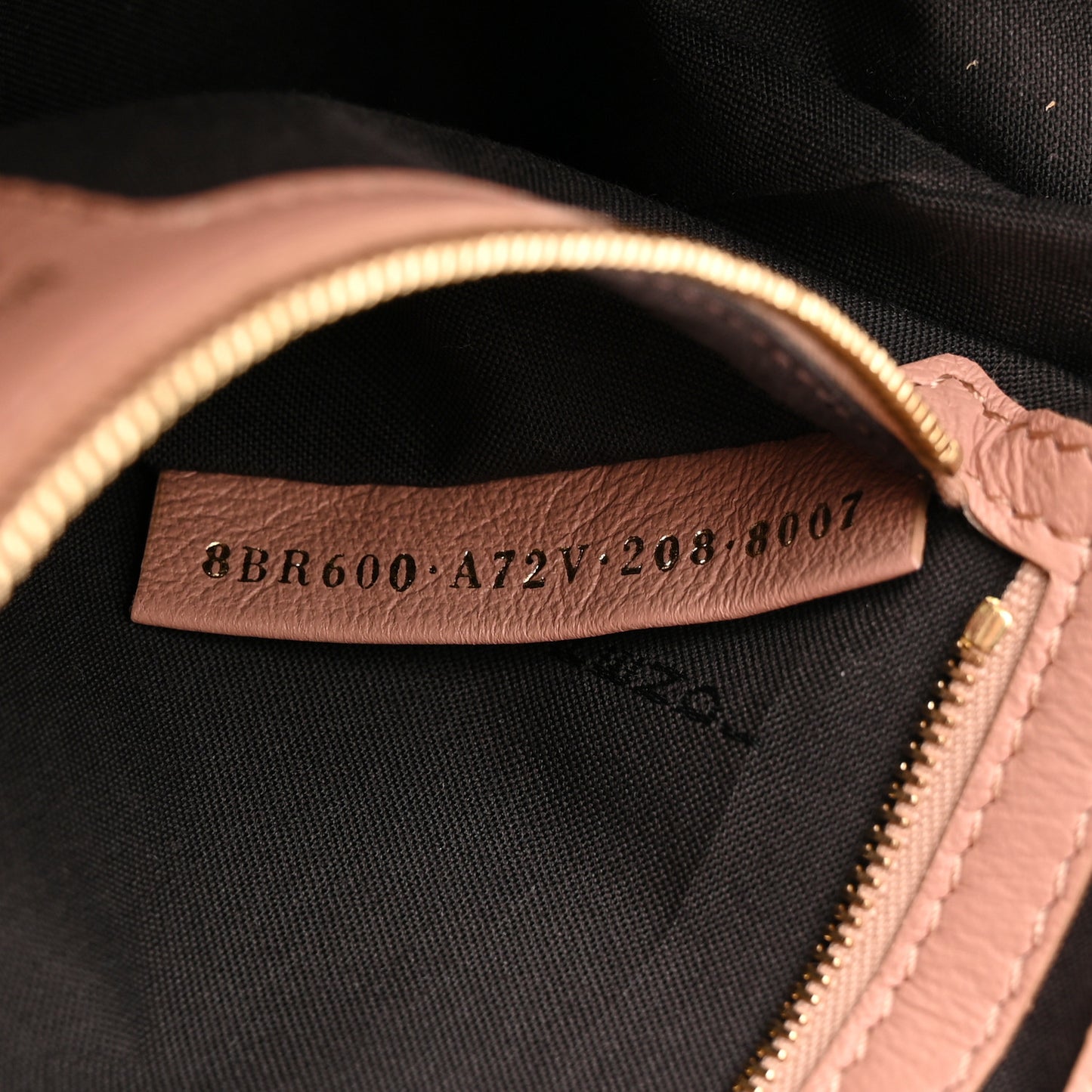 Nappa FF 1974 Embossed Baguette Rosa Bourbon