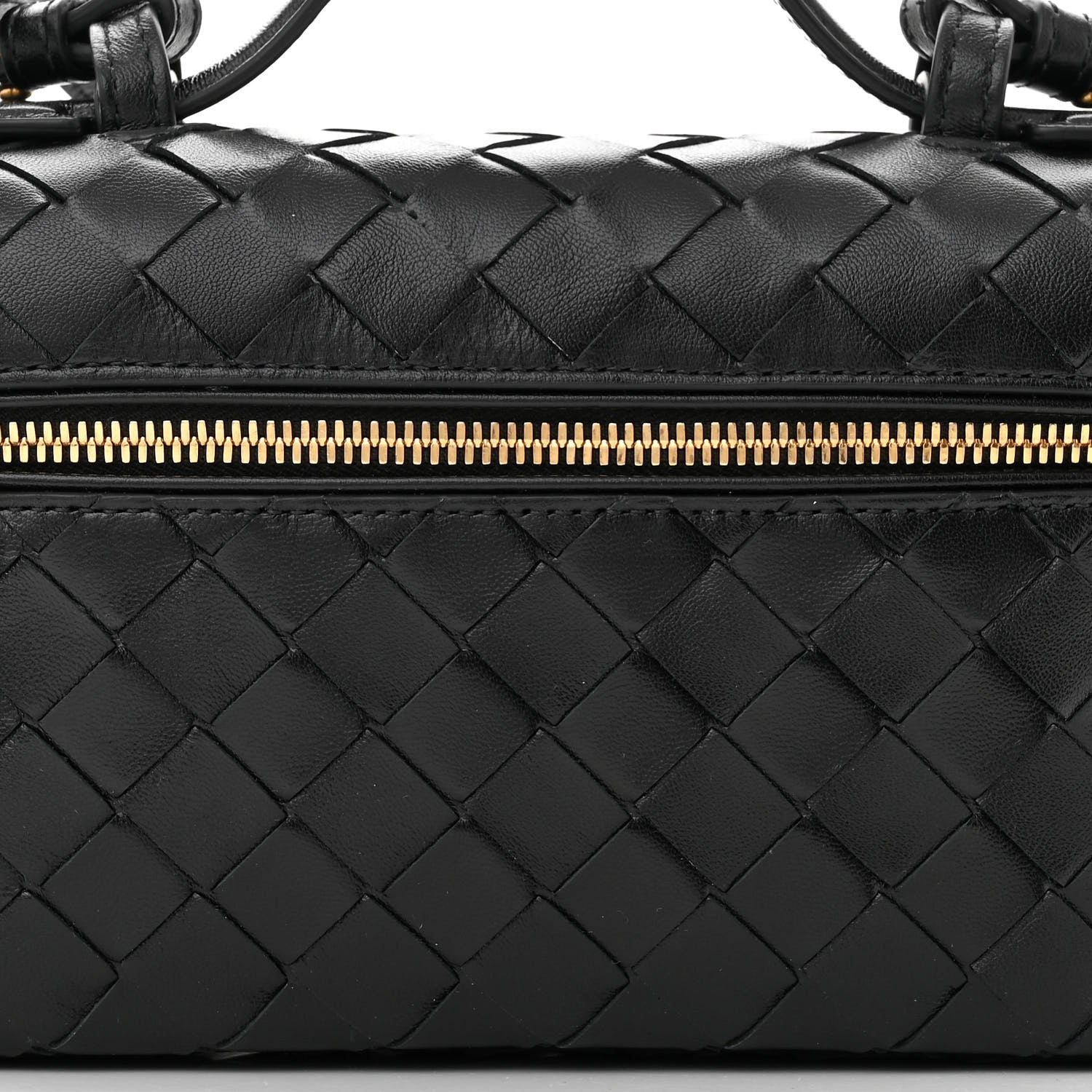 Bottega Veneta BOTTEGA VENETA Calfskin Intrecciato Bang Bang Vanity Case Black 7 of 9