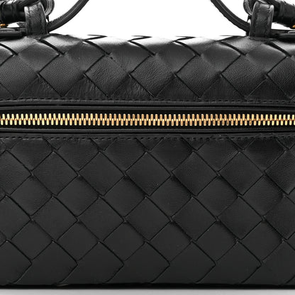 Bottega Veneta BOTTEGA VENETA Calfskin Intrecciato Bang Bang Vanity Case Black 7 of 9