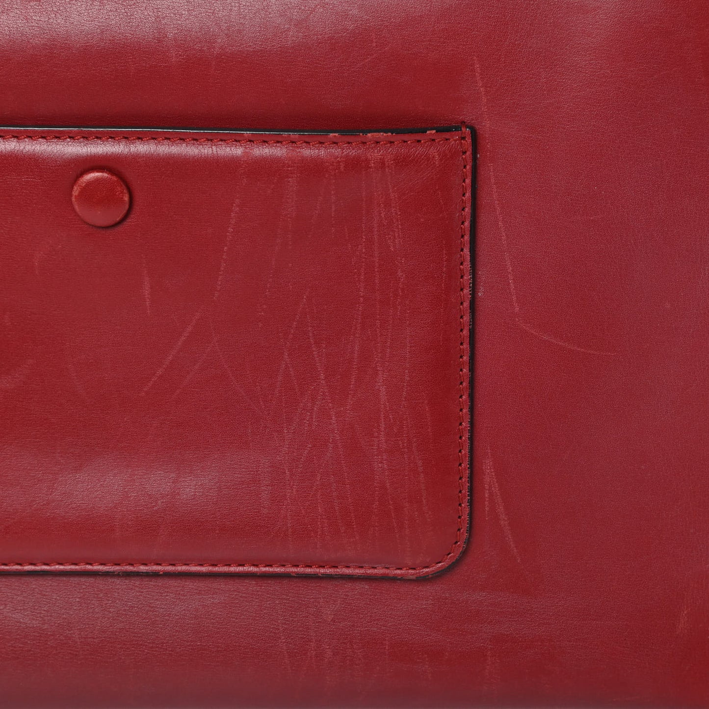 Smooth Calfskin Medium Edge Shoulder Bag Red