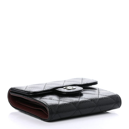 Chanel Caviar Quilted Compact Flap Wallet Black 4 of 9