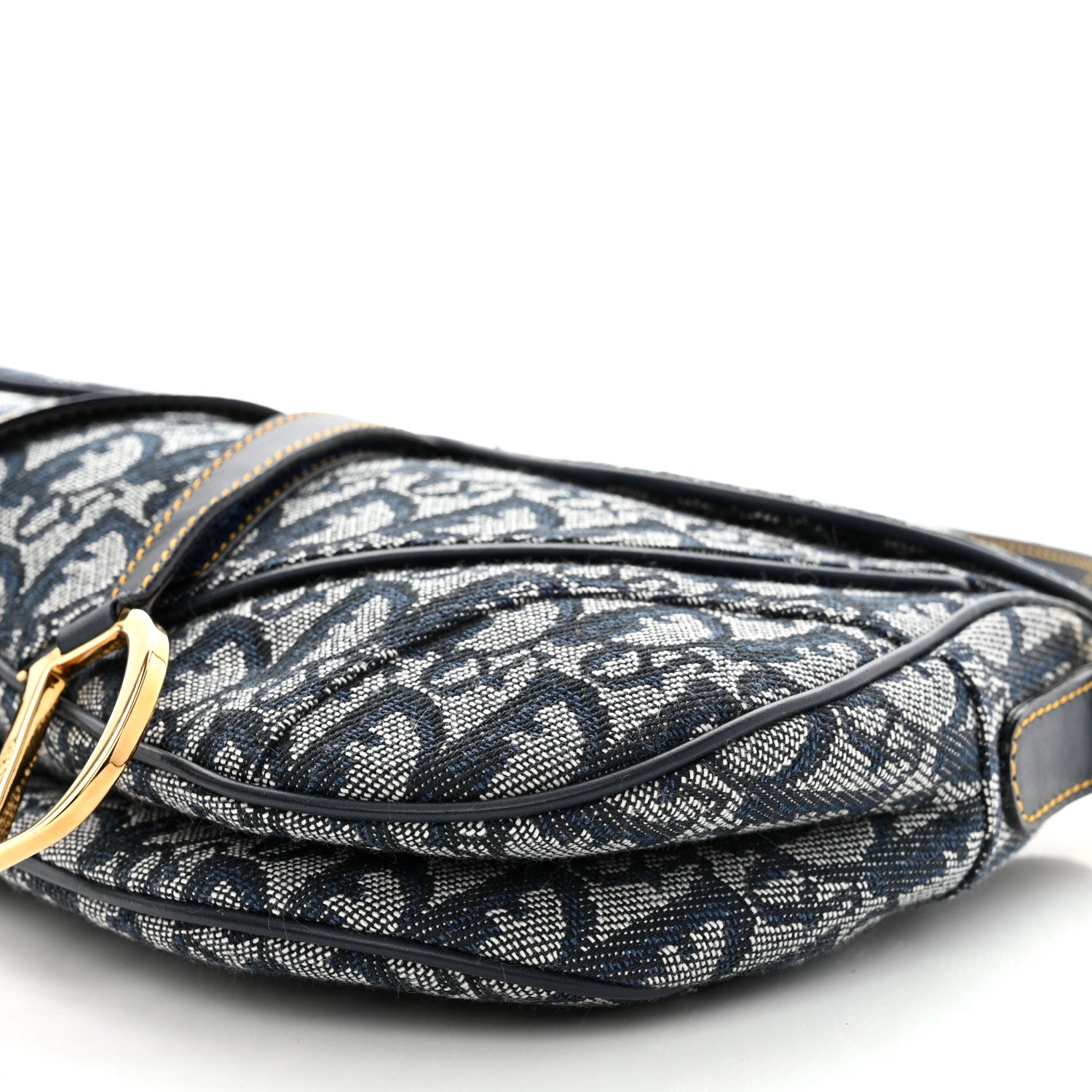 Christian Dior Monogram Double Saddle Bag Navy Blue 9 of 9