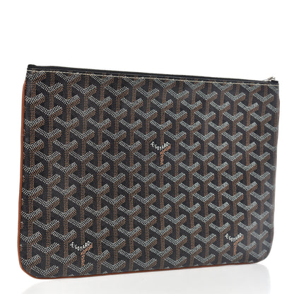 Goyard Goyardine Senat Pochette MM Black Gold 3 of 9