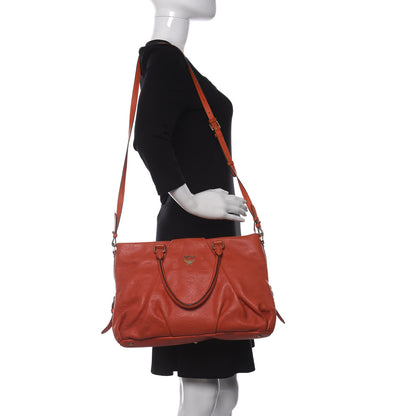 MCM Calfskin Ottomar Monogram Tote Orange 2 of 11