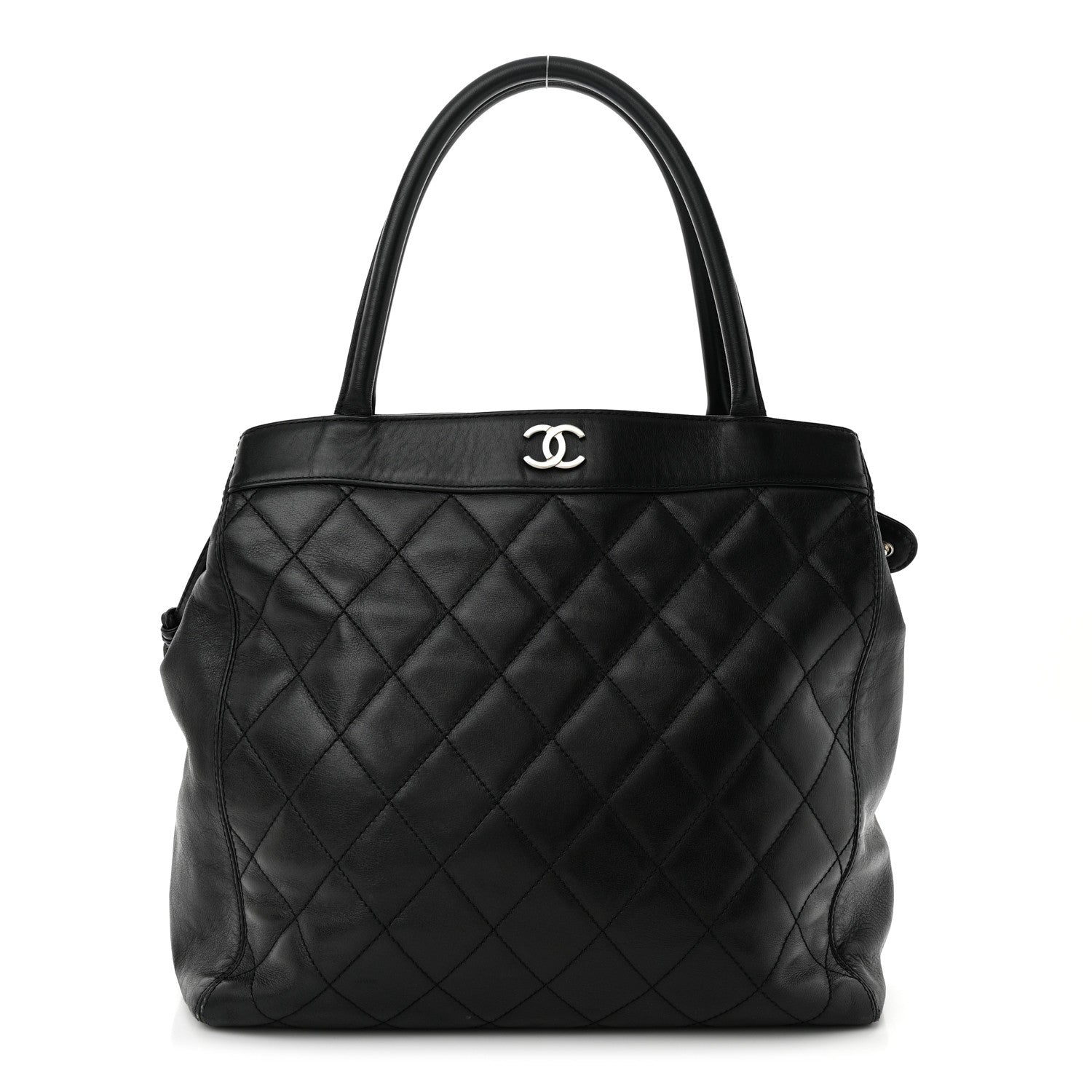 Chanel Lambskin Quilted Shopping Tote Black 1 of 11