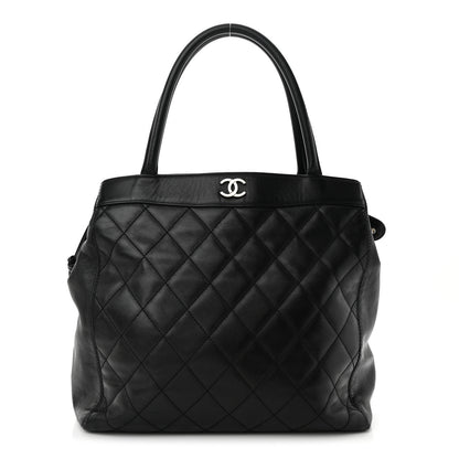 Chanel Lambskin Quilted Shopping Tote Black 1 of 11