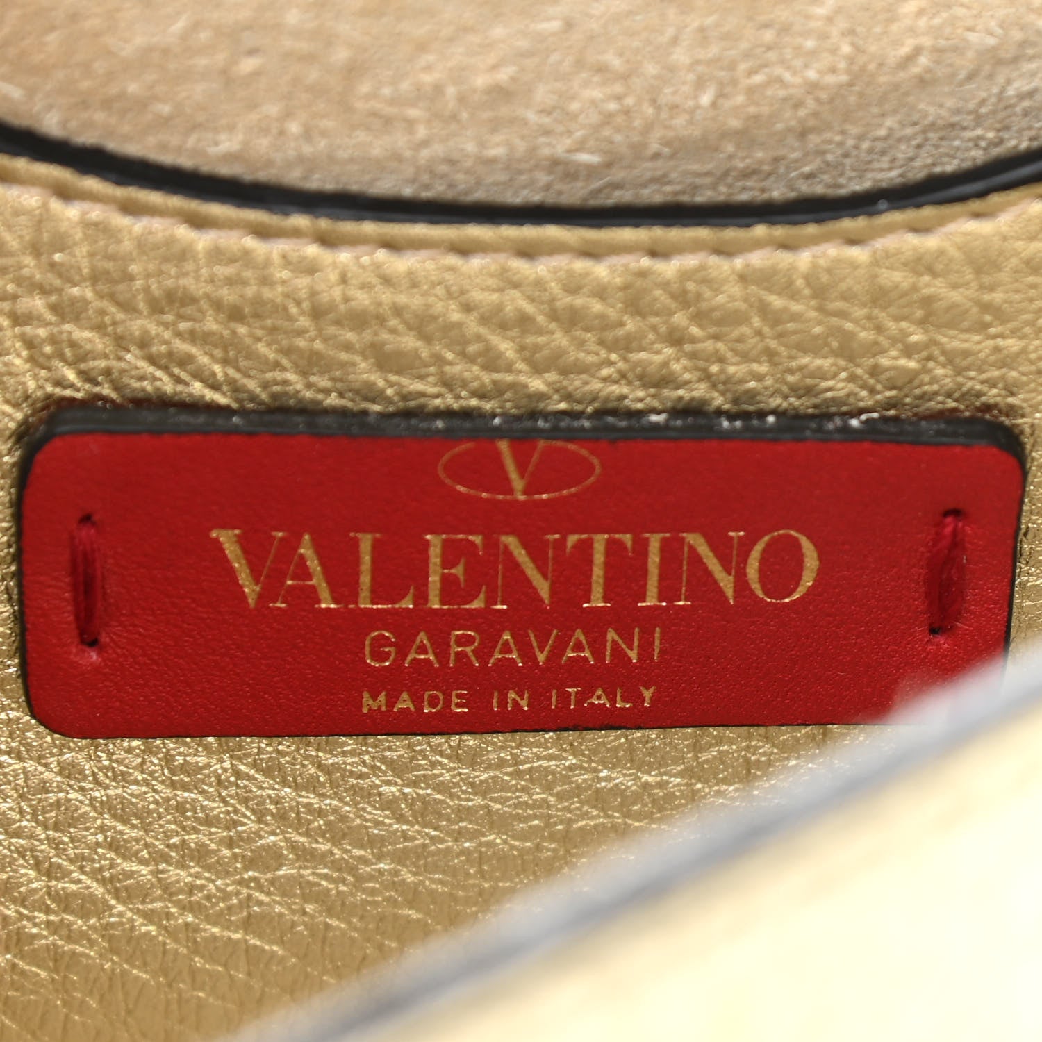 Valentino Garavani Metallic Pebbled Calfskin Mini Rockstud Crossbody Bag Gold 6 of 8