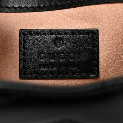 Gucci Calfskin Matelasse Super Mini GG Marmont Shoulder Bag Black 6 of 11