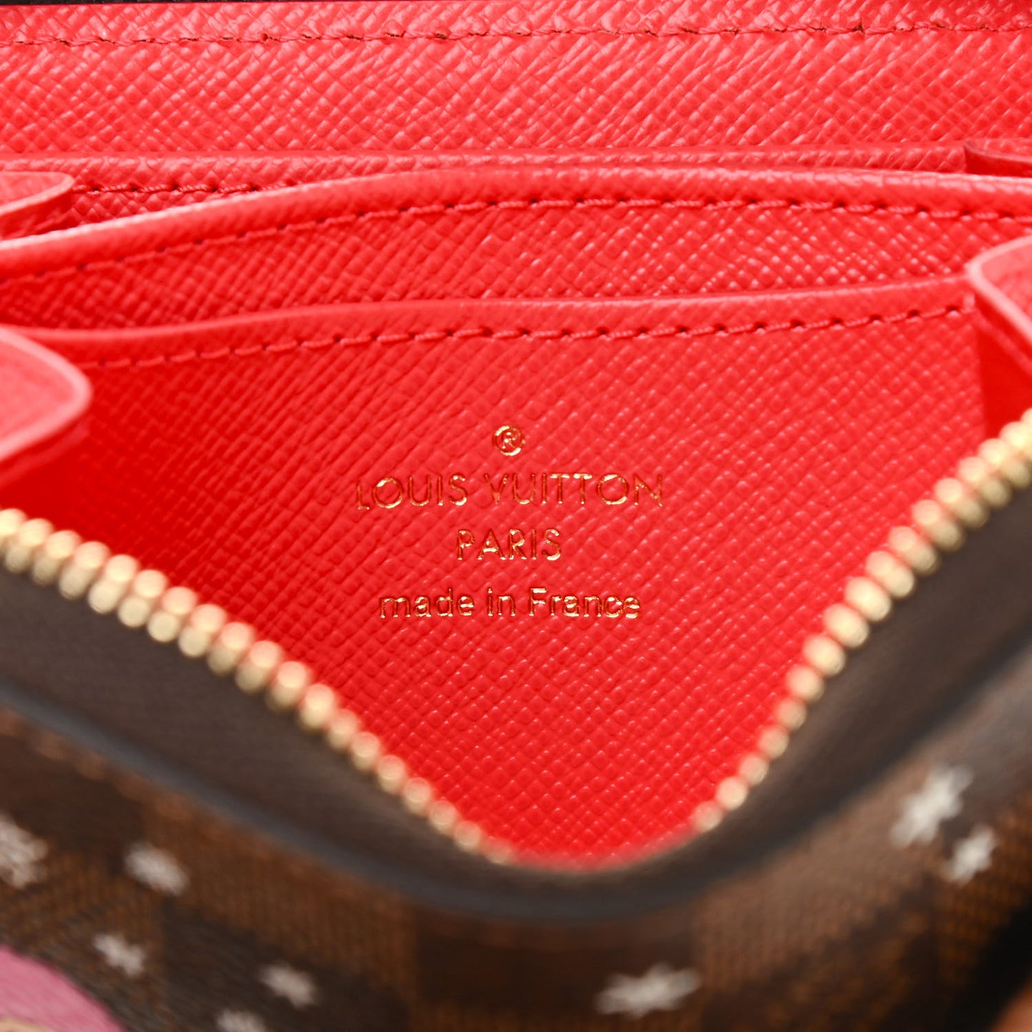 Damier Ebene 2021 Christmas Animation London Zippy Coin Purse Red
