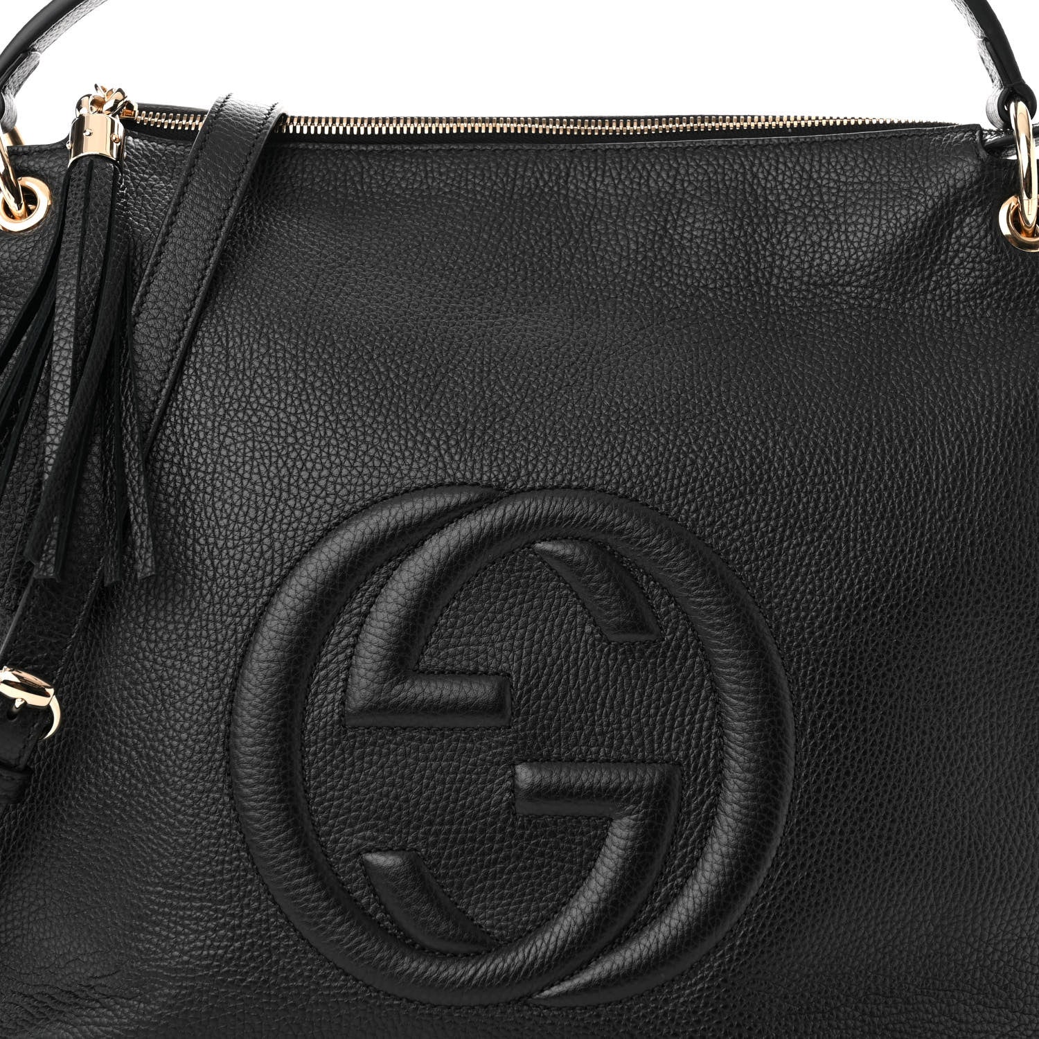 Gucci Pebbled Calfskin Large Soho Hobo Black 8 of 10