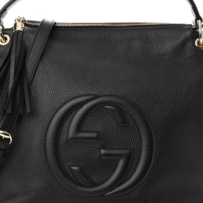 Gucci Pebbled Calfskin Large Soho Hobo Black 8 of 10