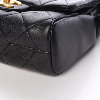 Chanel Lambskin Pearl Quilted Side Packs Black 16 of 16