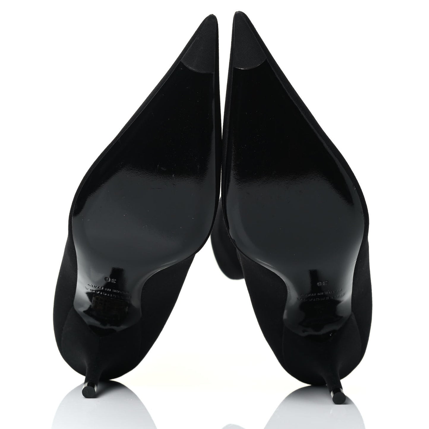 Jersey Crepe Extreme Pointed Toe Knife Booties 36 Black