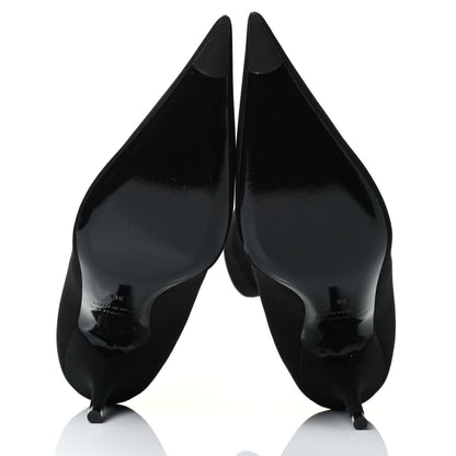 Balenciaga Jersey Crepe Extreme Pointed Toe Knife Booties 36 Black 5 of 5