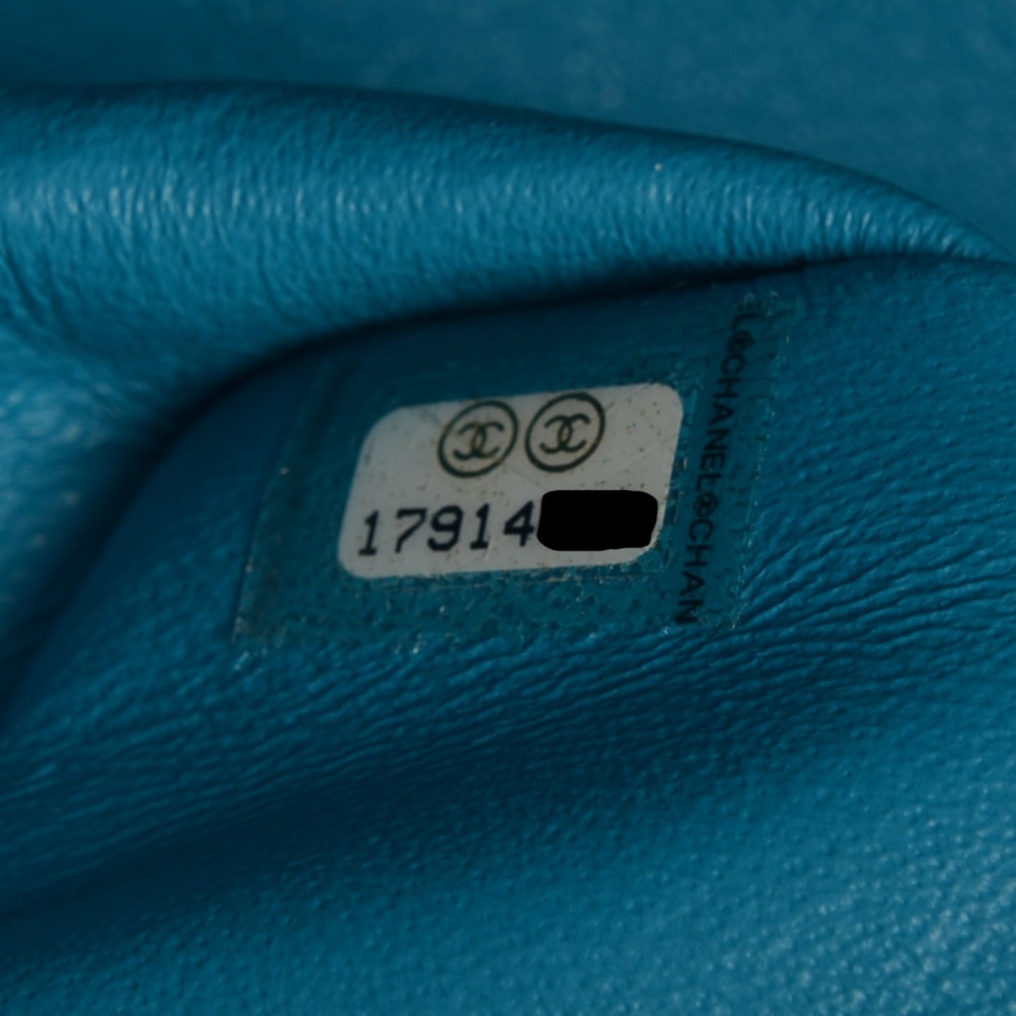 Patent Calfskin Quilted Jumbo Double Flap Turquoise
