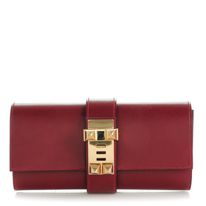 Hermes Tadelakt Medor 23 Clutch Rouge H 1 of 10