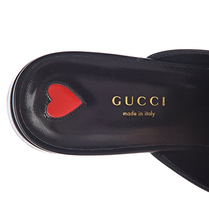 Gucci Malaga Kid Horsebit Slide Sandals 38.5 Black 7 of 10