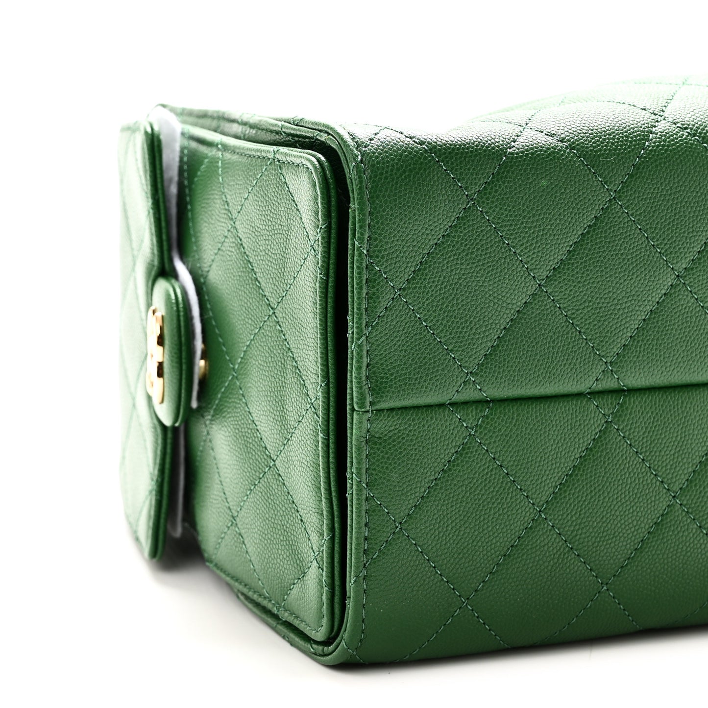 Caviar Quilted Small Chanel 25 Handbag Green