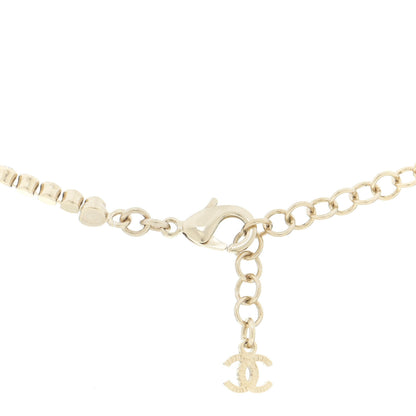 Chanel Crystal CC Chain Short Necklace Gold 5 of 6