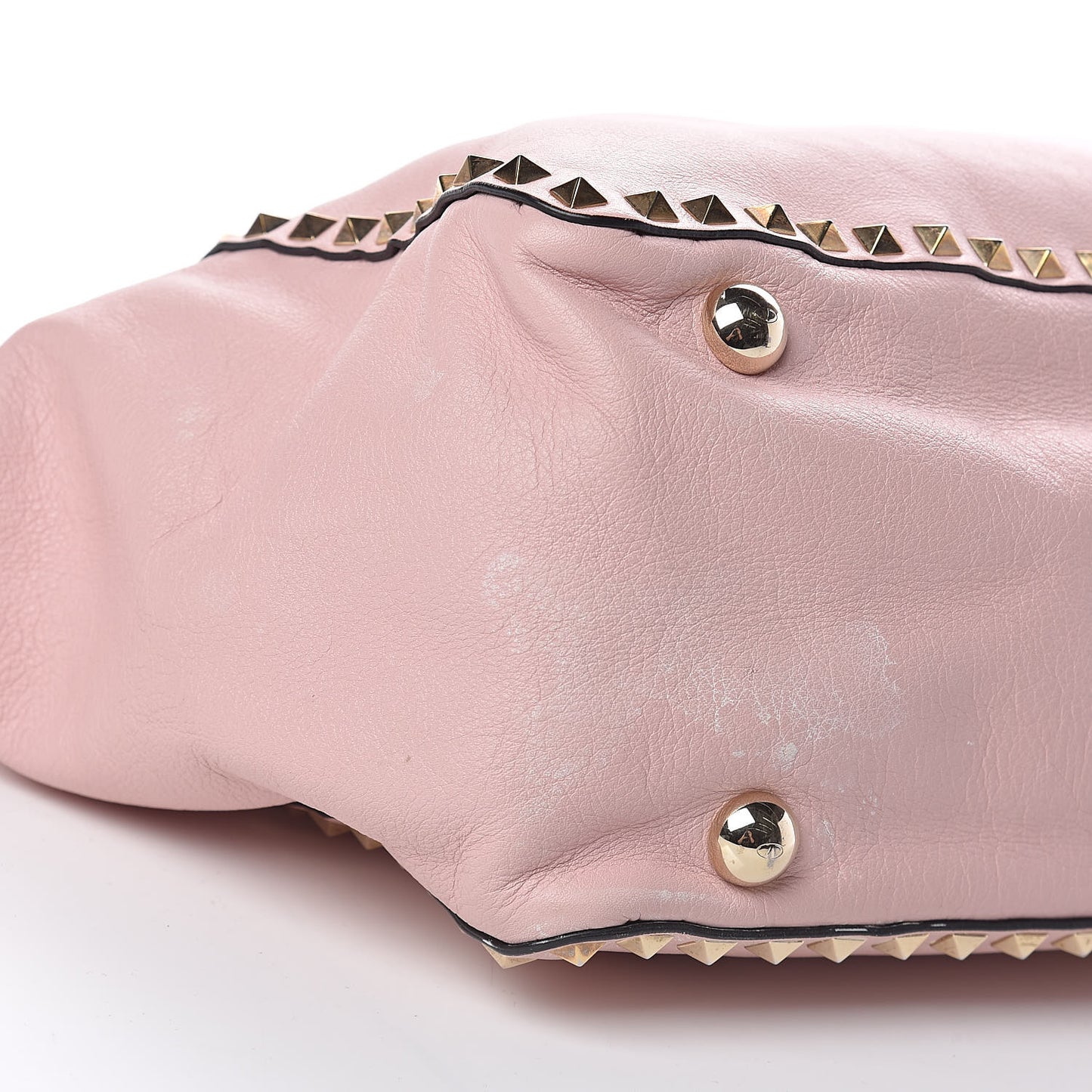 Vitello Medium Rockstud Tote Rose