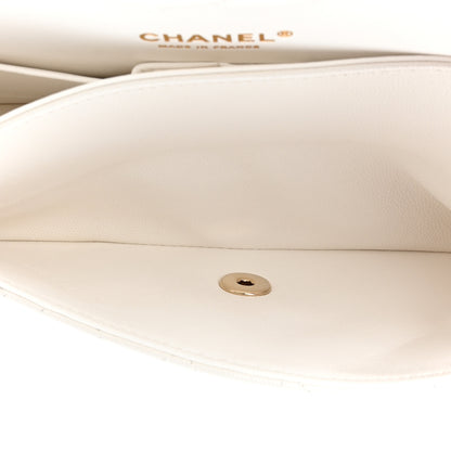 Chanel Caviar Quilted Medium Double Flap White 5 of 11