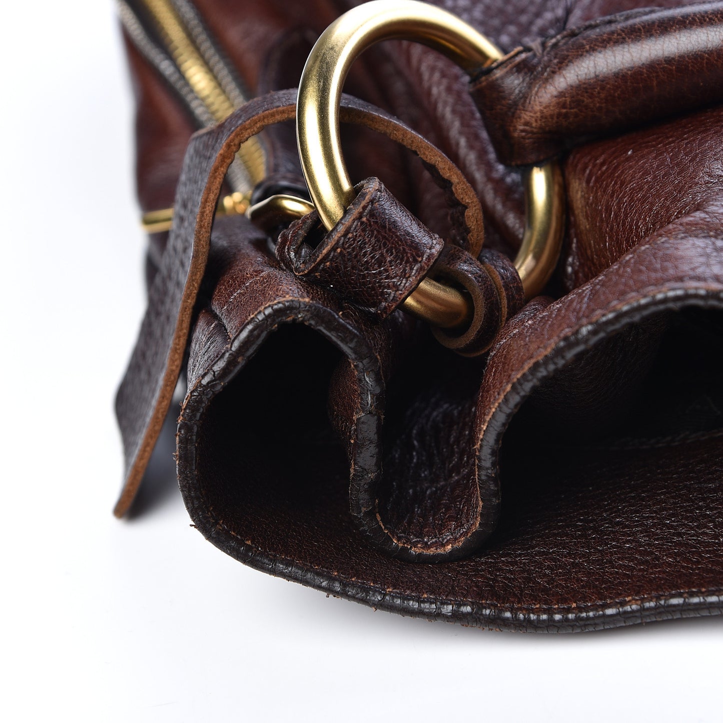 Vitello Daino Zip Hobo Bruciato