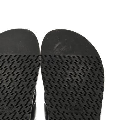 Hermes Nappa Extra Sandals 37 Black 9 of 10
