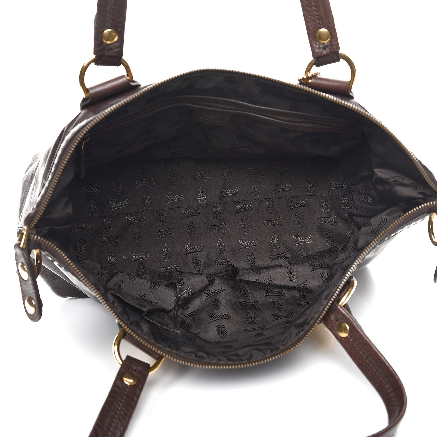 Calfskin Small Babouska Tote Dark Brown