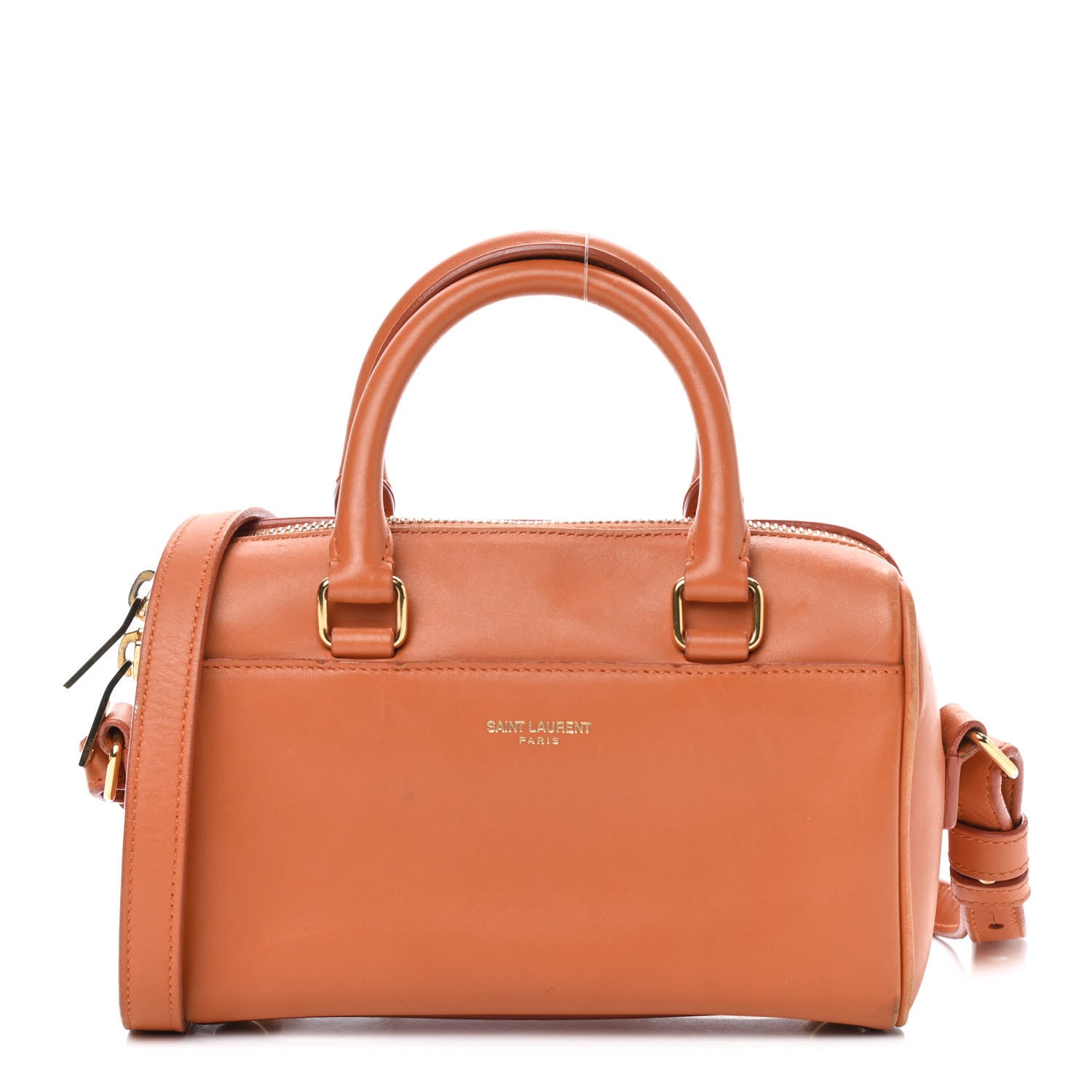 Saint Laurent Lambskin Classic Duffle Toy Orange 1 of 10