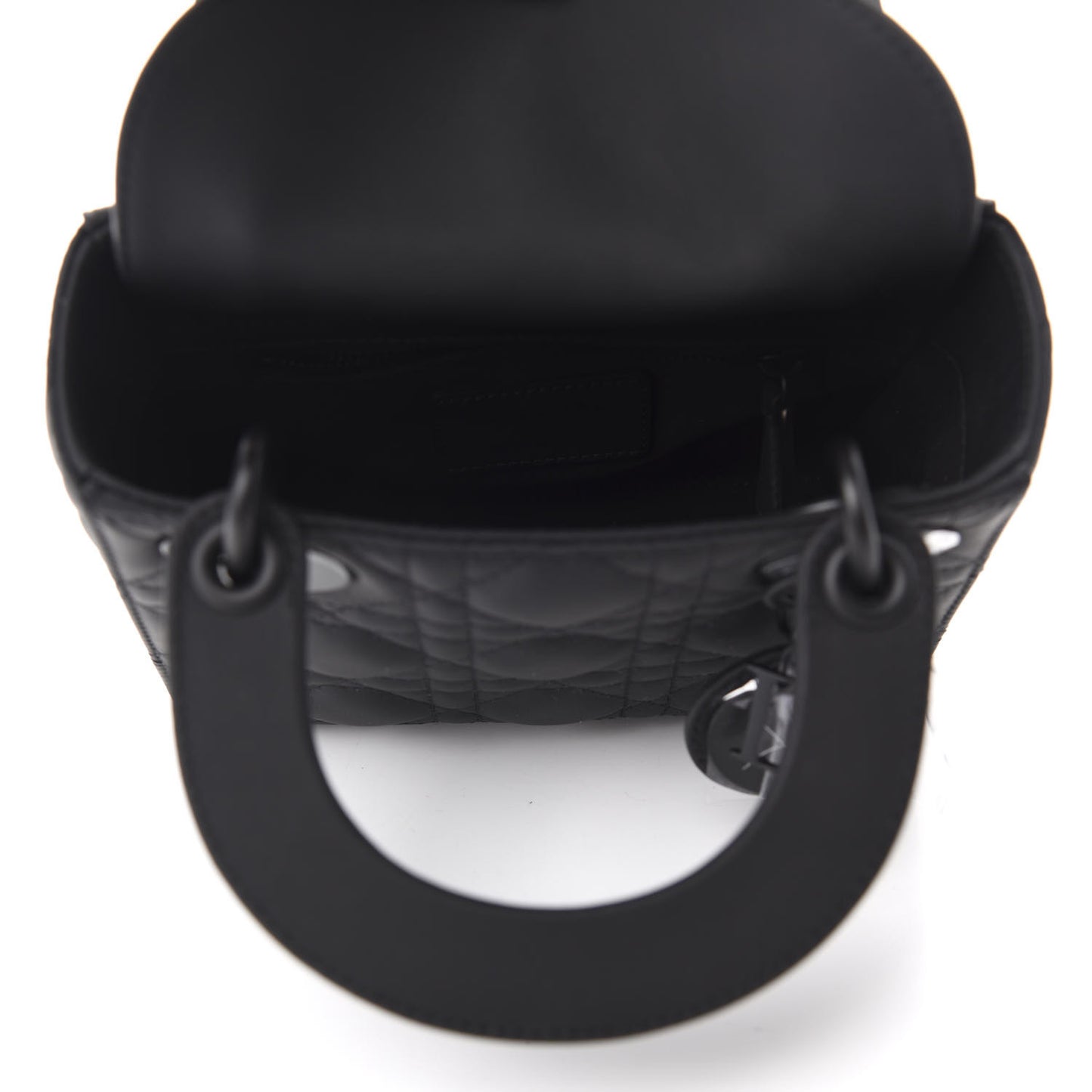 Ultra Matte Calfskin Cannage Mini Lady Dior Black